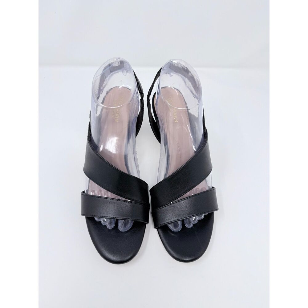 BNIB Cole Haan Grand 360 Amalia 65 Strappy Heeled Sandals in Black Leather Sz 9 - Picture 14 of 14